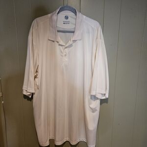 Kilburne & Finch Men’s Polo Shirt Size 4X | Ivory Cream Short Sleeve Performance